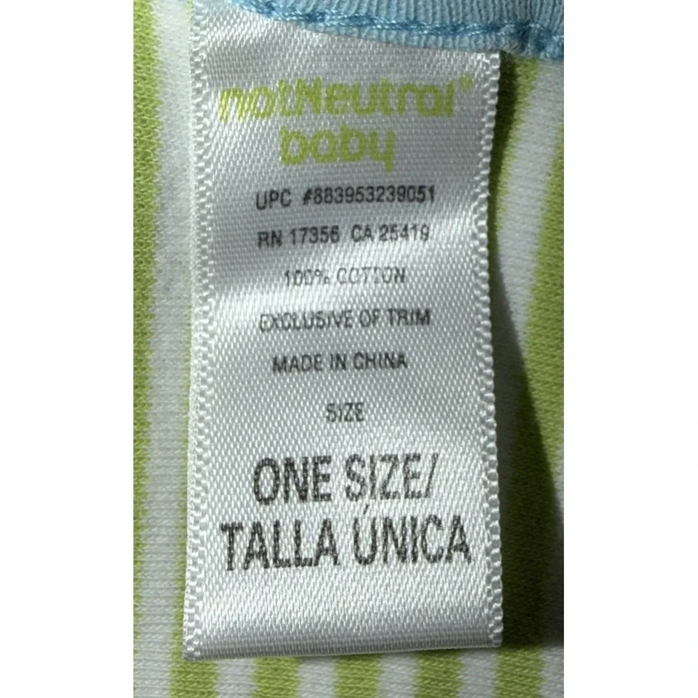 notNeutral Baby Striped Receiving Blanket Blue‎ Green Cotton Modern Design